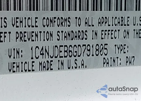 2016 Jeep Compass High Altitude Edition from USA, damaged, VIN 1C4NJDEB6GD791805